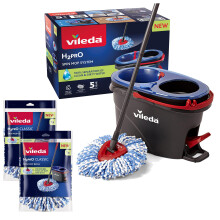 Vileda H2PrO Spin Mop and Bucket Set With 2 Additional Mop Head | qual