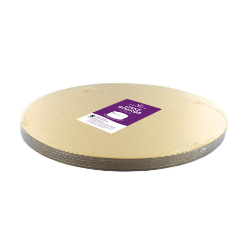 Culpitt 10" Double Thickness Cake Card, Pale Gold Boards, Cut Edge, 2