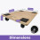 Move-It Large Dolly, Trolley on Wheels, Transport Roller Ideal for 3