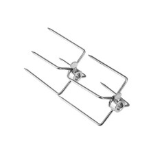 Stainless steel grill forks, reusable, portable, meat skewers, cooking, heatresistant, rotisserie accessories, 2 pieces
