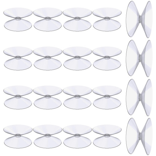flintronic 20 PCS Double Sided Suction Cups, 30mm PVC Plastic Suckers