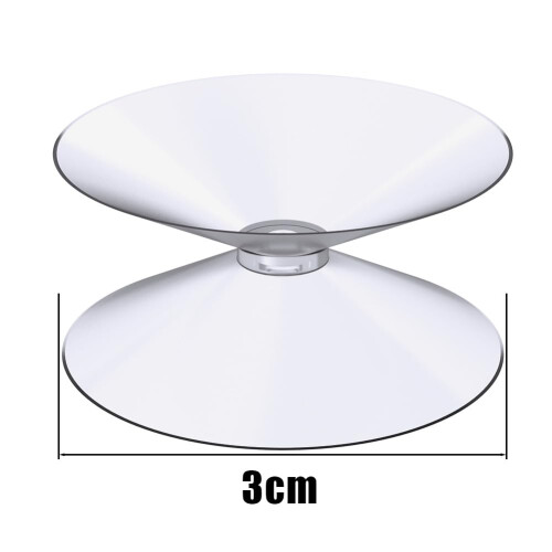flintronic 20 PCS Double Sided Suction Cups, 30mm PVC Plastic Suckers 1