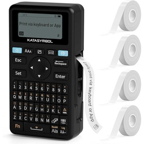 SUPVAN E11 Label Maker Machine with Tape, Support Keyboard & App with