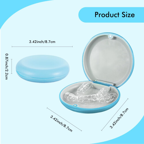 2 Pack Magnetic Orthodontic Dental Retainer Case Denture Box Case for 1