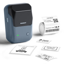 NIIMBOT B1 Label Maker with 1 Roll Tape, Portable Bluetooth Label Printer, 20-50mm Printing Size Thermal Label Maker Machine for Home,School,Office,R