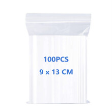 100 Grip Seal Bags Resealable Zip Lock Poly Bag 9 X 13cm Small | quali