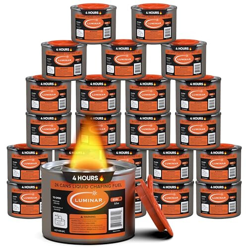 Luminar Resealable-Wick Chafing Fuel Cans, 48 Pack, 4 Hour - Premium