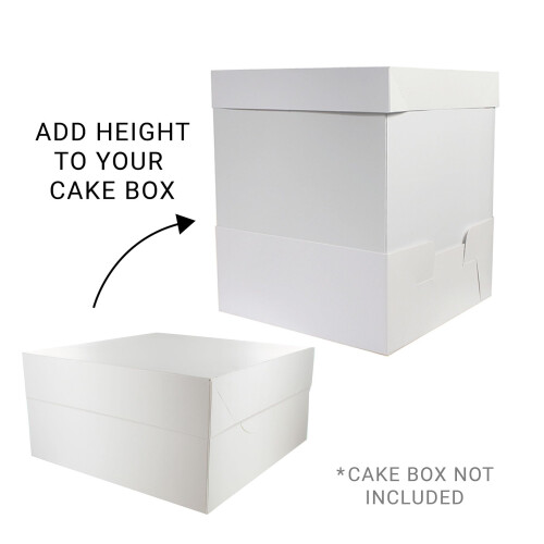 Culpitt 16" Cake Box Extension for 10" Box, 16" Tall 4-Sided Solid 1