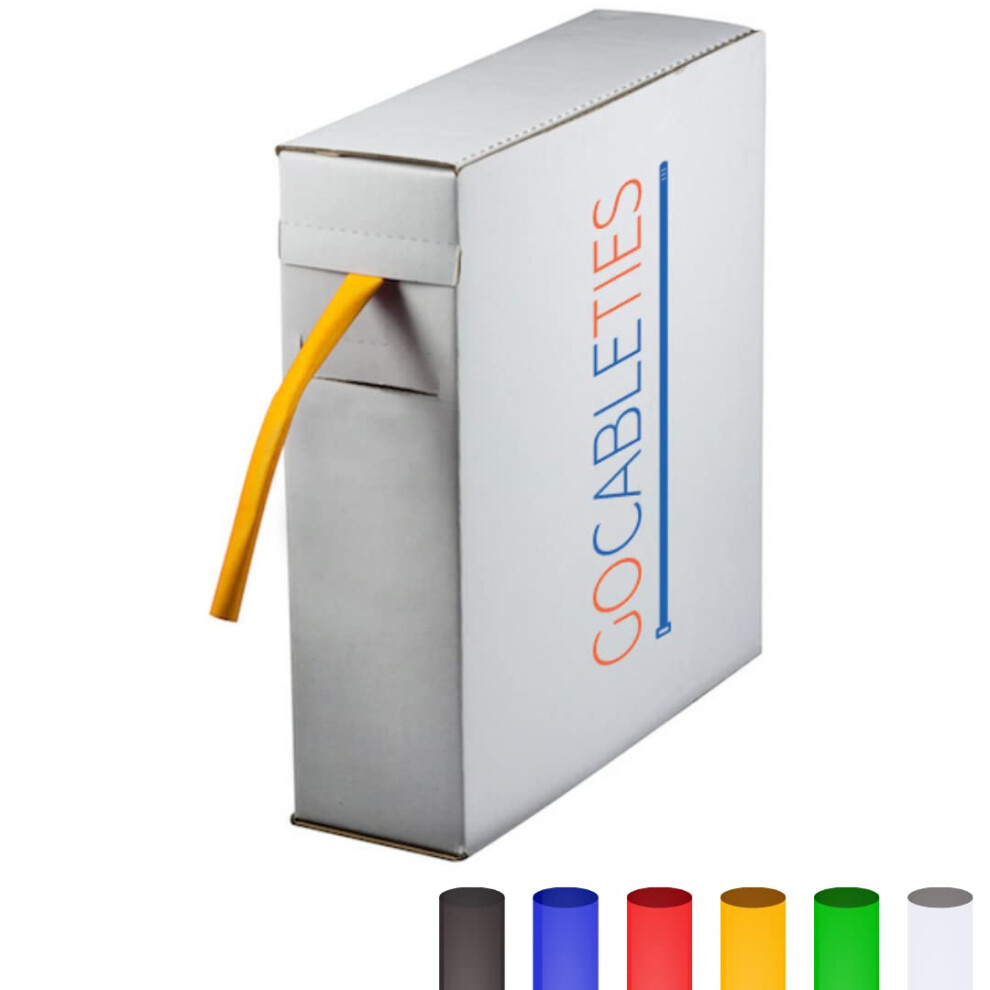 Gocableties Yellow 2:1 Ratio Heat Shrink Tubing Mini Reel (Inner | Qua 50750948