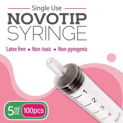Novotip 5ml Syringe - Box of 100 | durable, practical design | quality 1