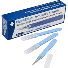 Safety First Aid Group HypaEdge Sterile Disposable Scalpels Size 15,