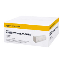 AmazonCommercial Singlefold (V-Fold / ZZ-Fold) Paper Hand Towels,