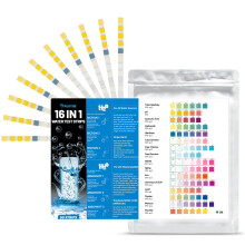 Drinking Water Test Kit, 50 PCS 16 IN 1 Water Testing Strips for Drinking Water, Home Water Quality Test Lead Test Kit for Hardness PH Manganese Nitr