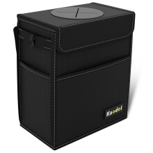 K KNODEL Car Bin With Lid - Foldable and Waterproof for Tidy Use,