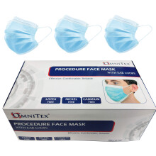 Omnitex 100pk 3ply Premium TypeII Disposable Surgical Face Mask with