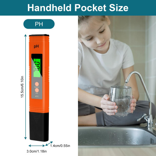 Flintronic Digital PH Meter, 0.01pH High Accuracy pH Tester, 2% | qual 1