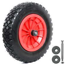 Woodside 14” Solid Tyre, Replacement Wheel for Wheelbarrows, Trolleys, Carts etc, Puncture Proof