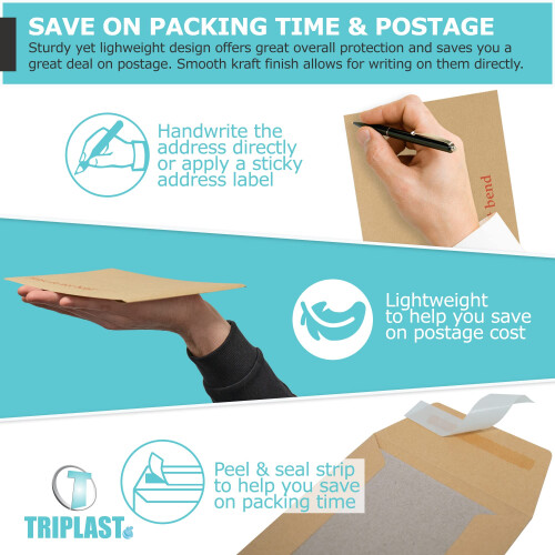 Triplast 500 x A5 C5 Manilla Hard Board Back Envelopes (229x162mm) - 2