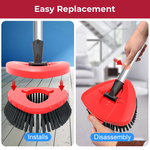Upgraded Spin Mop Replace Scrub Mop Brush Compatible with O Cedar 1 2