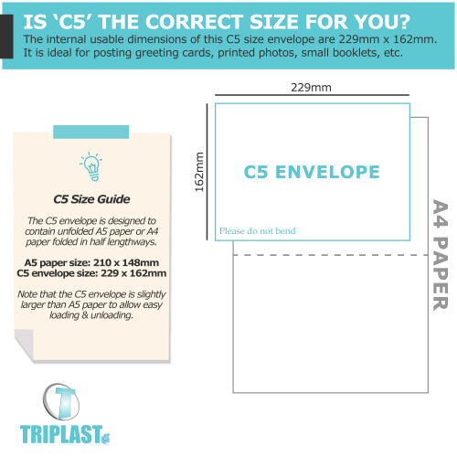 Triplast 500 x A5 C5 Manilla Hard Board Back Envelopes (229x162mm) - 1