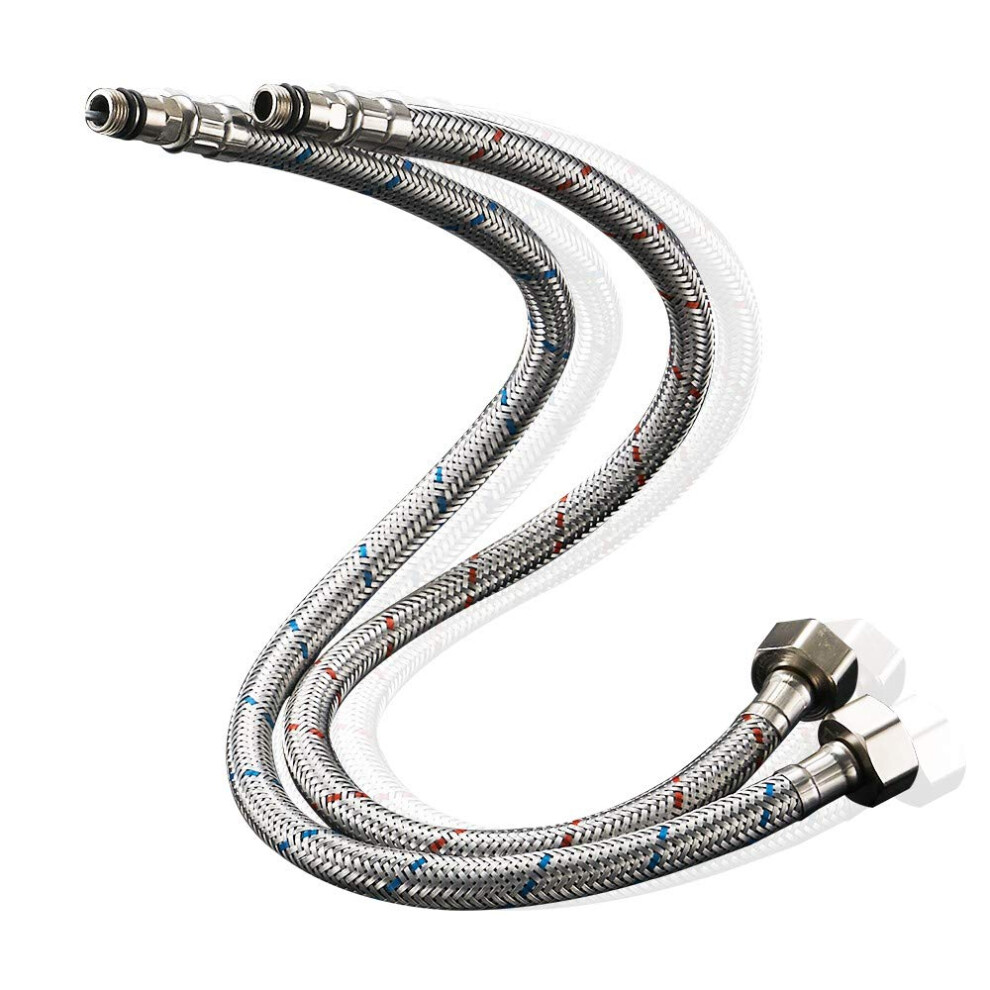 Heable Pack Of 2 Kitchen/Basin Monobloc Mixer Tap Connectors Flexi 72931103