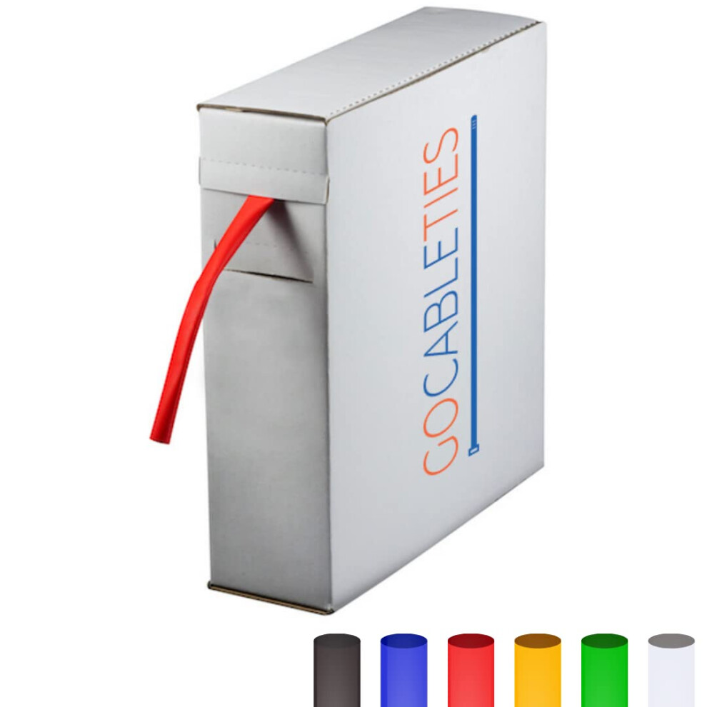 Premium Red Heat Shrink Tubing Mini Reel, 1.2Mm X 12M, 2:1 Ratio, 62318464