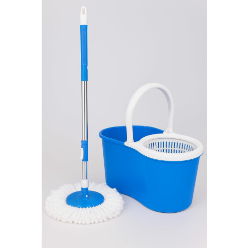 Spin Mop Bucket Set with 2 Microfibre Heads for 360 Degree Cleaning