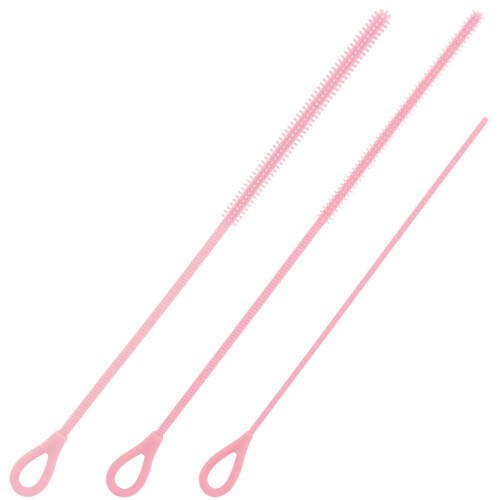 3pcs Reusable Silicone Straw Cleaner Brush Set, Extra Long Straw | qua