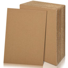 yuejuhe 20 Pack Corrugated Cardboard Sheets, Thick Cardboard Paper A3 A4, Large Kraft Board, Brown Art Craft Paper Sheet for DIY, Packaging, Shipping