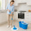 Spin Mop Bucket Set with 2 Microfibre Heads for 360 Degree Cleaning 2