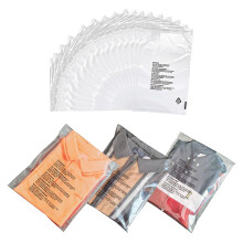 JeeJaan 100 Pcs of Clear Polypropylene Bags 9 x 12 in Opp Mailing Bags 230 x 305 mm Plastic Envelopes for Clothes with Safety Warning
