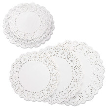 Sliverdew 90-Piece Paper Doilies - 3 Sizes, White Lace Round Paper Doilies for Buffet, Cake, Fried Food, Party, Wedding Tableware Decoration