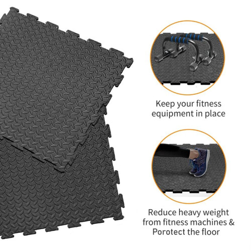 Large 60cm x 60cm Black Interlocking Caravan Awning Floor Mat Camping 1