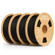 DEEPLEE PETG Filament Black 4KG, 3D Printer Filament Good Impact | qua