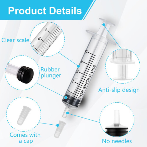 20 Pack 5ml Syringe with Cap, Colostrum Syringe without Needle | quali 1