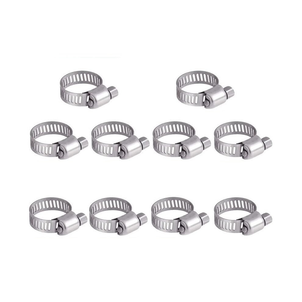 10Pcs Hose Clips 13-19Mm Jubilee Clips Adjustable 304 Stainless Steel 46024114
