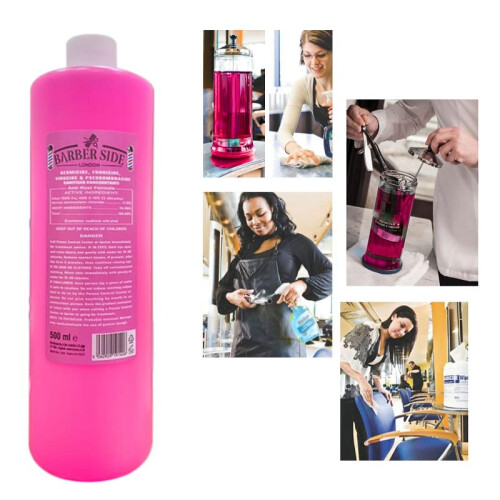 barber side London Disinfectant Solution for Salon Barbicide Jars, 2