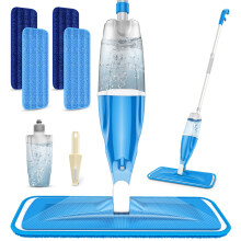 Microfibre Spray Wet Mops with 4x Washable Pads - EXEGO Dust Dry Mop