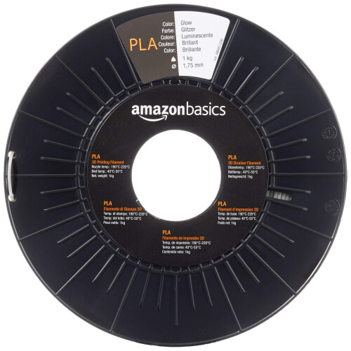 Amazon Amazon Basics PLA 3D Printer Filament, 1.75 mm, Glow, 1 kg Spool | qua 1