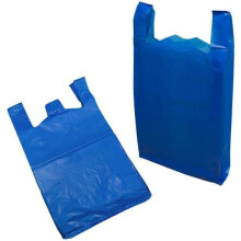 AMD Nexus Blue Large Plastic Carrier Bags - Heavy Duty Vest Style -