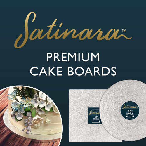 Satinara, 8" Cake Board, Luxury Cake Drum, Individually Wrapped | qual 1