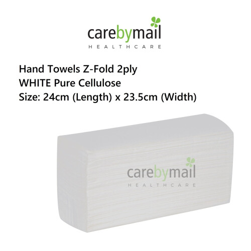 Interfold Z-Fold Paper Hand Towels | White | 2-Ply | CarebyMail | qual 1