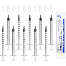 10Pcs 1ml Syringes with Cap Sterile Syringes for Colostrum Syringe