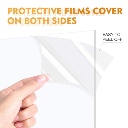 Langaelex 6 Pieces Clear Acrylic Perspex Sheets A3 (420 x 297 mm), 1 1