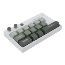 Luminous Mechanical Keyboard Ornaments with Number Stickers for Home Office, Green Display, 62g