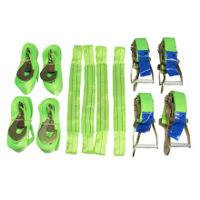 Transporter Ratchet Recovery Straps - Set of 4 (Vehicle Tie Down)
