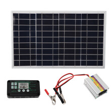 Solpanelkit för utomhusbruk, MPPT-solcellsregulator 30W vattentät solcellsbatteriladdare med hög konverteringsfrekvens, monokristallin kisel,