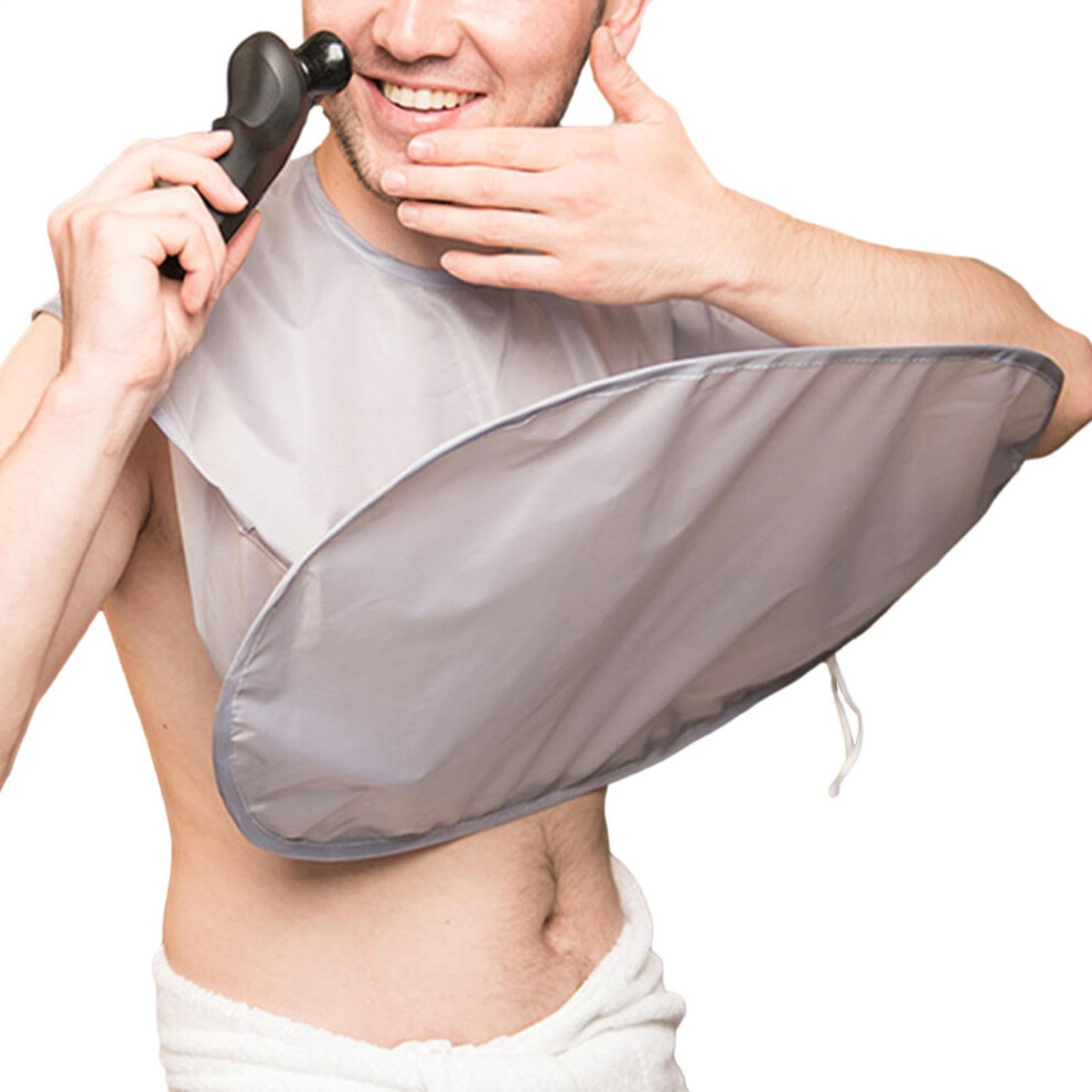 2pcs Beard Shaving Apron and Hair Catcher, Waterproof FastDry Bib for Mess Grooming at Home or Travel