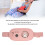 Bandeau chauffant portable pour menstruation avec vibration et modes ajustables - Rose 2