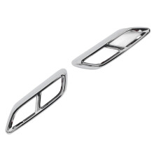 2PCS Silver Exhaust Tail Pipe Cover for Audi A3 8Y 2021+ Rear Exhaust